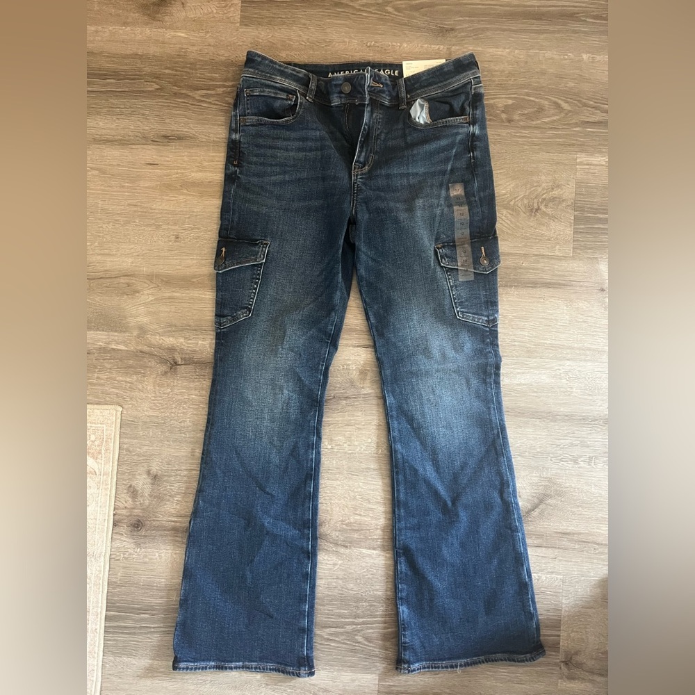 American Eagle Kick Boot Cargo Jeans 12